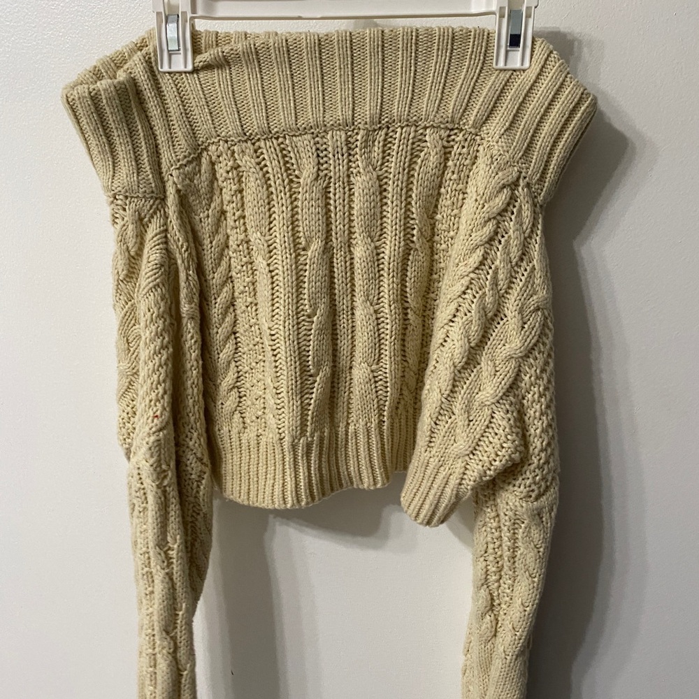 Cropped Beige Sweater